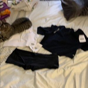 NWT Fabletics two medium tops and one swim boyshrt